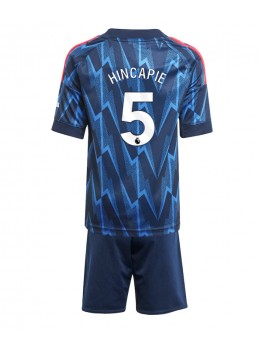 Billige Arsenal Piero Hincapie #5 Bortedraktsett Barn 2025-26 Kortermet (+ Korte bukser)